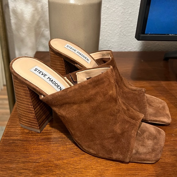 Steve Madden Teles Slide - brown suede size 7 - Picture 1 of 5